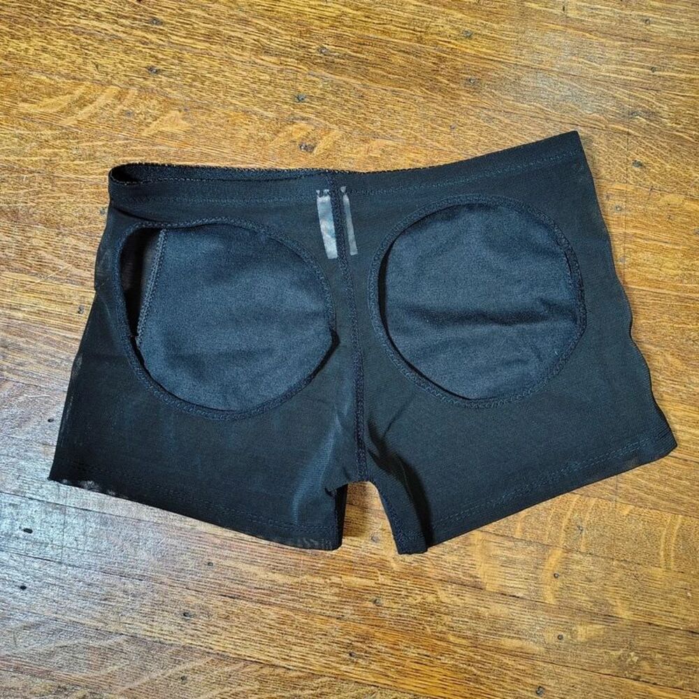 Black Mesh Booty Booster/Hip Enhancer Boy Shorts Shapewear Nwots/T804
